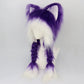 Plush Cat Ear Winter Hat med flätade pigtails