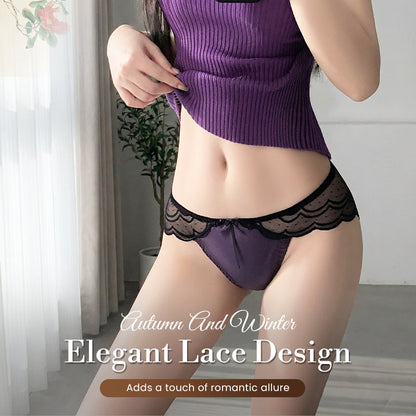 💜Sista dagen Köp 1 få 1 gratis💜 Sexiga satin-spetsunderbyxor för kvinnor