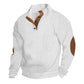 Texturerad sweatshirt för herr med ståkrage