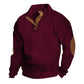 Texturerad sweatshirt för herr med ståkrage