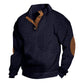 Texturerad sweatshirt för herr med ståkrage