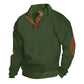 Texturerad sweatshirt för herr med ståkrage