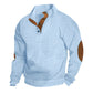 Texturerad sweatshirt för herr med ståkrage