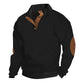Texturerad sweatshirt för herr med ståkrage
