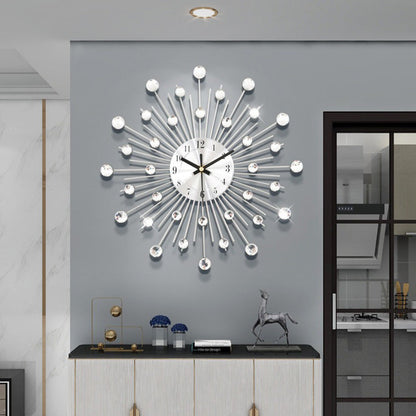 ✨50% RABATT🕰️ Kreativ väggklocka i strass – Tyst, minimalistisk lyx för vardagsrum, matsal och entré! 💎🏡