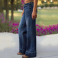 🎁 Nya Tillskott 2026 – 50% Rabatt 💥 Retro Flare Jeans för Kvinnor med Fickor