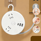 🔌50% RABATT🔋Utdragbar Grenuttag med Krok och USB-portar – 5 Uttag, 3 USB-portar & Säker Överbelastningsskydd🏠