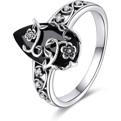 Bohemisk vintage ring med blommönster