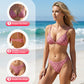 Boho-bikini med rygglös design och kakelmönster