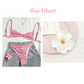 Boho-bikini med rygglös design och kakelmönster