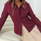 Women's Long Sleeve Striped Button-Up Shirt