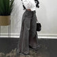 Högmidjade oversized jeans med vida ben för damer