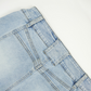 Avslappnade lågburna jeans med flärp för kvinnor