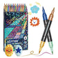 🎨✨ 50% RABATT! | 24-Färgers Dubbeländsglittermarkörset – Pensel & Fin Spets, Levande Glitter & Giftfritt!