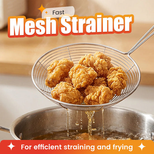 🍳 50% RABATT! 🥄 Skimmer-sked i rostfritt ståltrådsnät – Hållbar, Lätt att rengöra & Perfekt för Fritering & Sållning 🔥