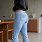 Ripped Flare Jeans för damer  med slitna kanter
