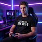 ”Let Me Ask My Wife” Rolig tryckt T-shirt för män