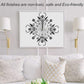 Elegant väggklocka med blommönster och strass