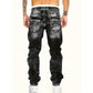 👖 50% RABATT 🔥 | Herr Stretchjeans – Raka Ben, Vintage-tvättad & Hip-hop Stil