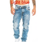 👖 50% RABATT 🔥 | Herr Stretchjeans – Raka Ben, Vintage-tvättad & Hip-hop Stil