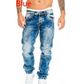 👖 50% RABATT 🔥 | Herr Stretchjeans – Raka Ben, Vintage-tvättad & Hip-hop Stil