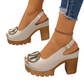 👡 50% RABATT! ✨ Elegant Peep-Toe Spänne Hälade Sandaler – Stilren Design, Bekväm Klack & Perfekt För Speciella Tillfällen 🌸