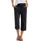 👖 50% RABATT NU! 🌿 Korta Byxor i Bomulls- & Linneblandning för Dam – Elastisk Midja med Dragsko, Vida Ben & Djupa Sidfickor, Perfekt För Varma Dagar ✨
