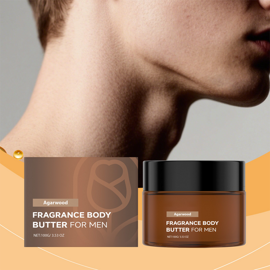 Agarträ body butter för män – återfuktar & doftar 🌲✨