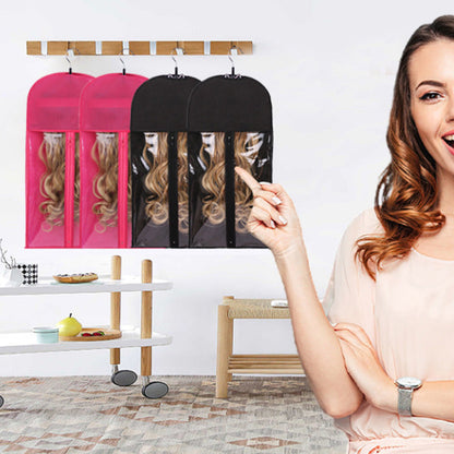 🧳 50% RABATT! 💇‍♀️ Förvaringsväskor för Peruker med Klart Fönster & Hängare – Skyddande, Ventilerad & Perfekt För Organiserad Förvaring 🧺