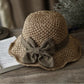 🔥 REA 50 % RABATT 🔥 Eleganta solhatt av flätat halm med rosett
