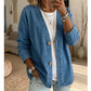 🧥 50% RABATT NU! ✨ Kvinners Klassiska Knäppt Jeansjacka – V-Ringning, Andningsbar Tyg & Ledig Passform 💙