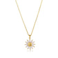 🌻 50 % RABATT UNDER BEGRÄNSAD TID! ✨ Halsband med solros-hänge för kvinnor – kubisk zirkonia, guldfärgat, lätt 💛