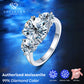 💍 LIMITED TIME 50% OFF! ✨ Three Stones Moissanite Engagement Ring – 2.0ct D Color VVS1 Center, 0.5ct×2 Sides, Past-Present-Future Sparkle 💎