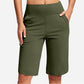 Yogashorts för damer med hög midja och fickor