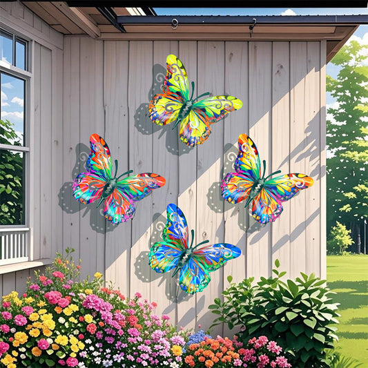 🦋 Väggdekoration i metall i form av en fjäril ✨——🌳 Utomhusdekoration