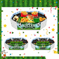 Snacksbricka med fotbollsstadionmotiv, 3-delars set