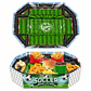 Snacksbricka med fotbollsstadionmotiv, 3-delars set