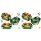 Snacksbricka med fotbollsstadionmotiv, 3-delars set