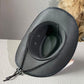 Vintage bredbrättad cowboyhatt med rem