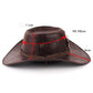 Vintage bredbrättad cowboyhatt med rem