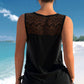 🏊‍♀️ 50% RABATT NU! 👙 Tvådelad tankini – justerbar sidorynking, pojkshorts & korsad V-ringning – perfekt för stranden 👙🏖️
