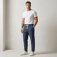 👖 50% RABATT NU! 🌿 Herr Linnebyxor – Randig & Kort & Elastisk Midja & Dragsko – Andningsbar Sommarbyxor 🏖️