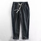👖 50% RABATT NU! 🌿 Herr Linnebyxor – Randig & Kort & Elastisk Midja & Dragsko – Andningsbar Sommarbyxor 🏖️
