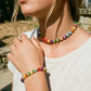 💡 50% RABATT NU!🌈Regnbåge Kattöga Pärlhalsband