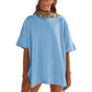 👚 50% RABATT NU!🌸 Dam Lös Båthalsringning Topp – Mjuk & Andningsbar – Elegans i Vardagen ✨