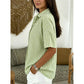 👚 50% RABATT NU!🌿 Dam Casual Randig Kortärmad Skjorta – Lös Passform & V-Ringning – Sommar Essential 🛍️