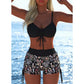 📢📢Sista dagen – 50 % rabatt!! ⏰Bikiniset för damer – snör-top & boyshorts, olika mönster🩱 För stranden & poolen