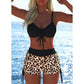 📢📢Sista dagen – 50 % rabatt!! ⏰Bikiniset för damer – snör-top & boyshorts, olika mönster🩱 För stranden & poolen