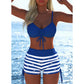 📢📢Sista dagen – 50 % rabatt!! ⏰Bikiniset för damer – snör-top & boyshorts, olika mönster🩱 För stranden & poolen
