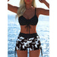 📢📢Sista dagen – 50 % rabatt!! ⏰Bikiniset för damer – snör-top & boyshorts, olika mönster🩱 För stranden & poolen